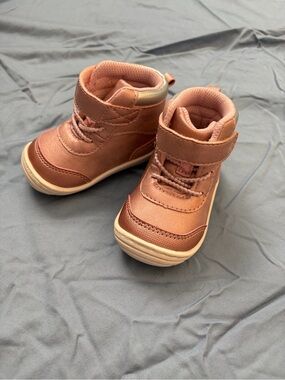 Stride Rite Archer Metallic Rose Gold Toddler High-Top Sneakers